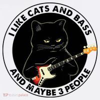 I Like Cats And Bass And Maybe 3 People Bass Guitar Player Women's Tank Top thumb 5