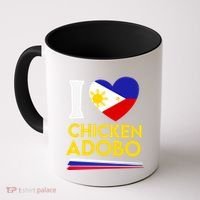 I Love Chicken Adobo Filipino Food Flag Map Pride Cute Gift Coffee Mug thumb 0