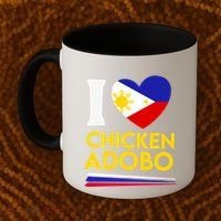 I Love Chicken Adobo Filipino Food Flag Map Pride Cute Gift Coffee Mug thumb 2
