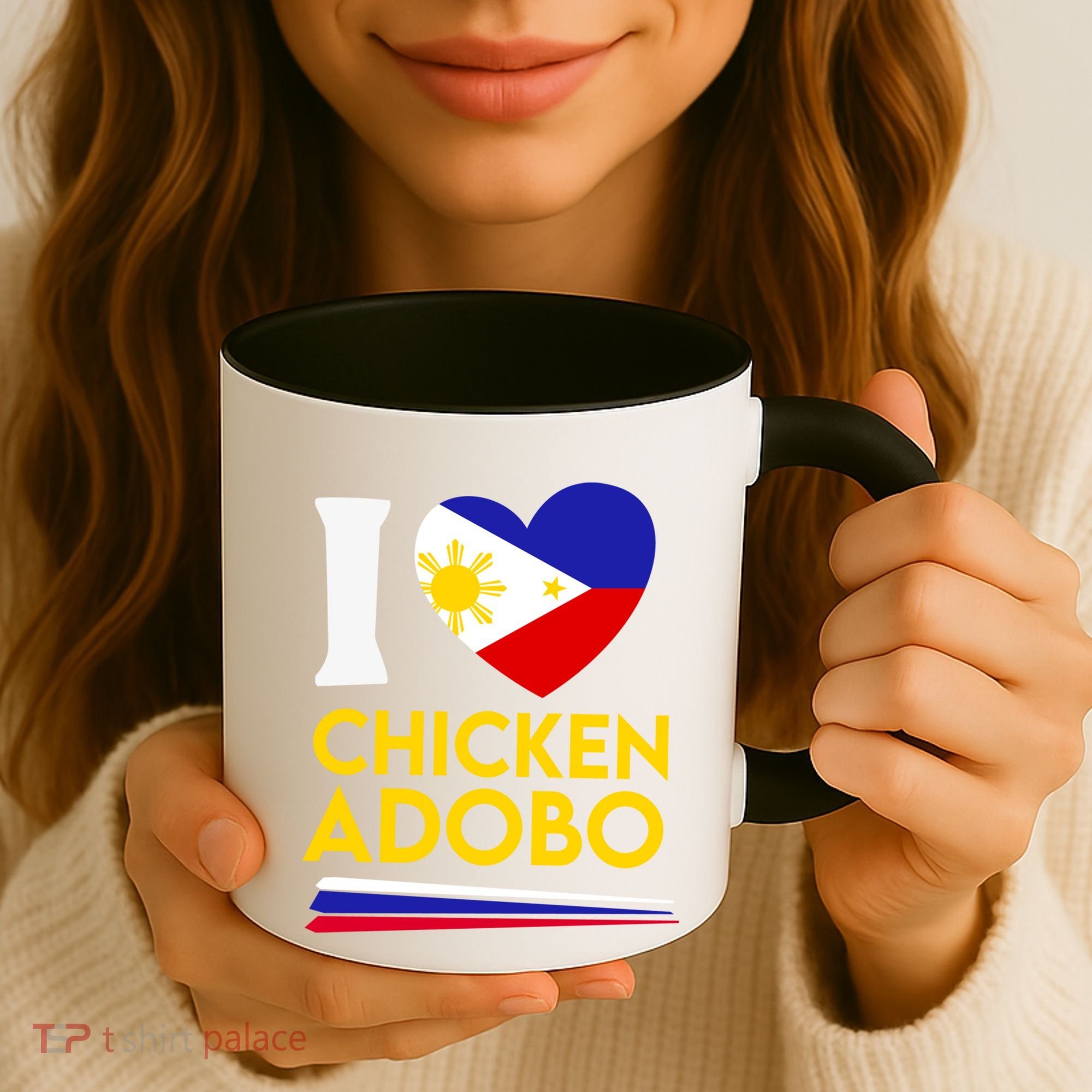 I Love Chicken Adobo Filipino Food Flag Map Pride Cute Gift Coffee Mug