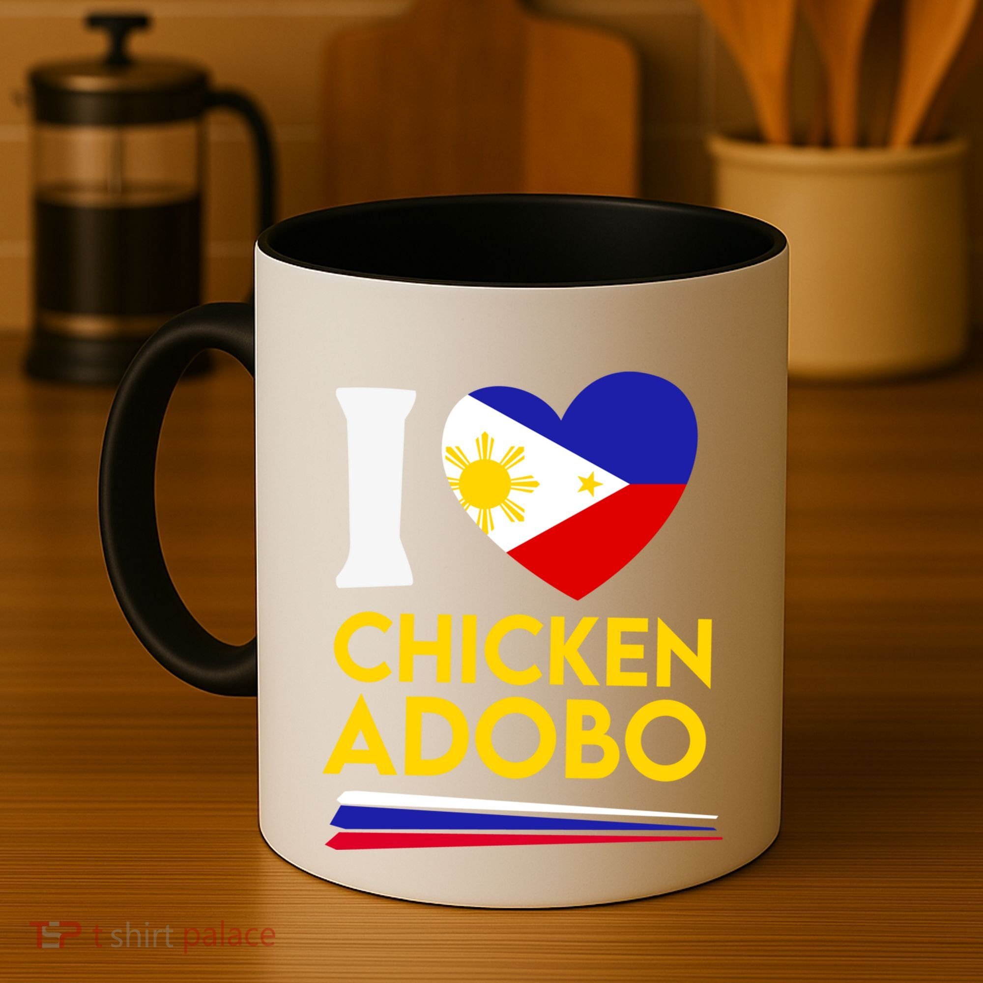I Love Chicken Adobo Filipino Food Flag Map Pride Cute Gift Coffee Mug