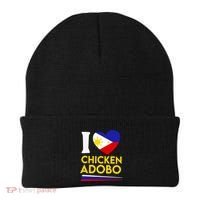 I Love Chicken Adobo Filipino Food Flag Map Pride Cute Gift Beanie thumb 0