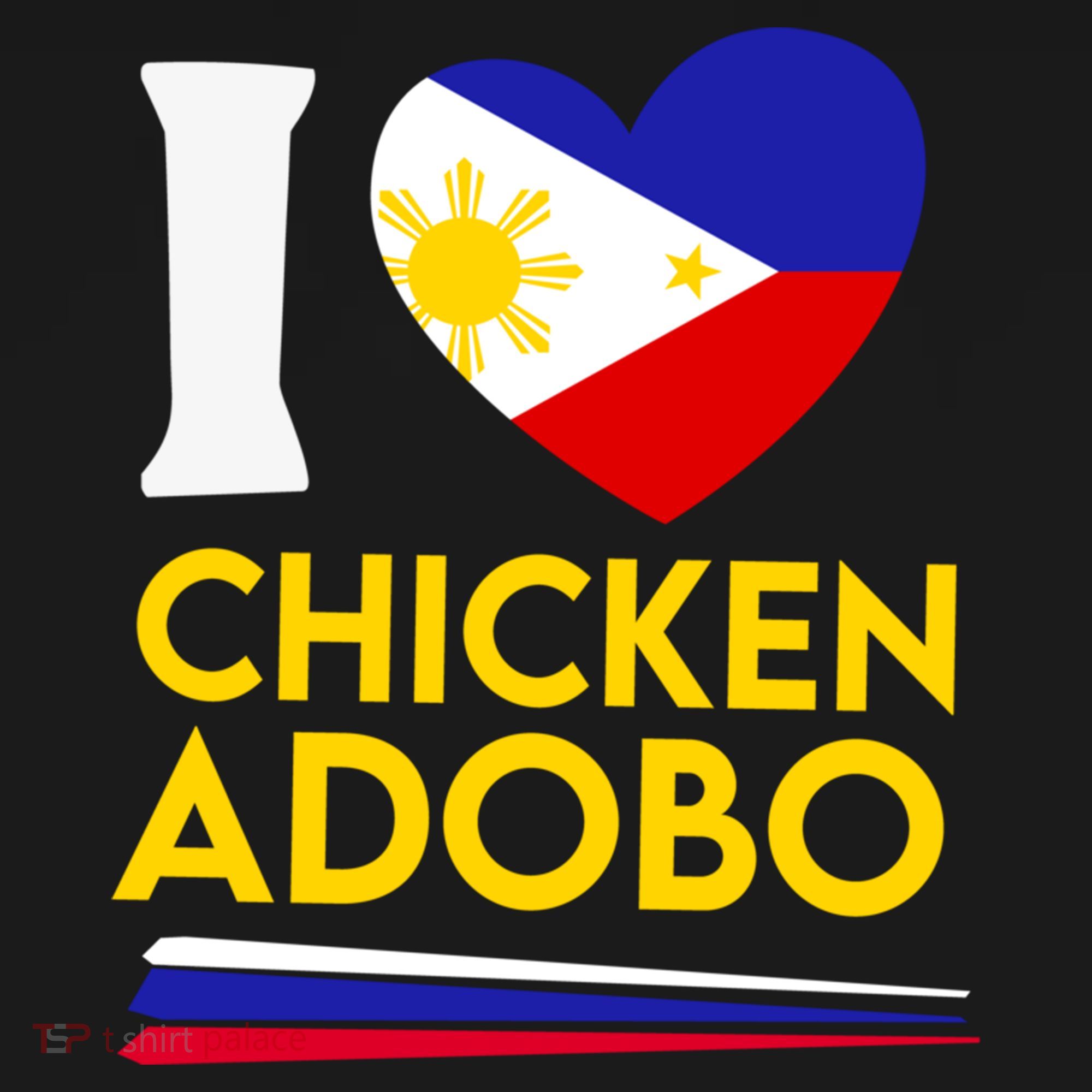 I Love Chicken Adobo Filipino Food Flag Map Pride Cute Gift Women's Hoodie