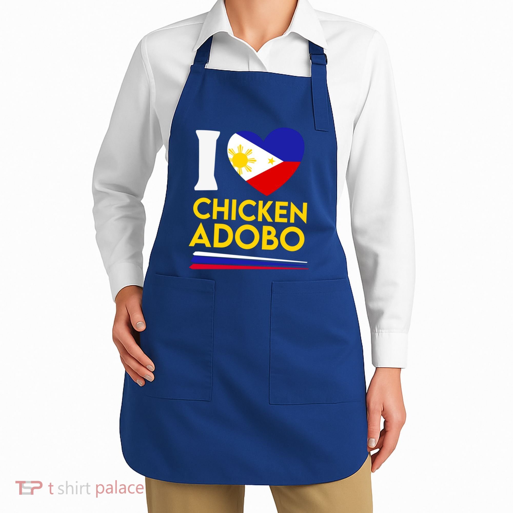 I Love Chicken Adobo Filipino Food Flag Map Pride Cute Gift Apron