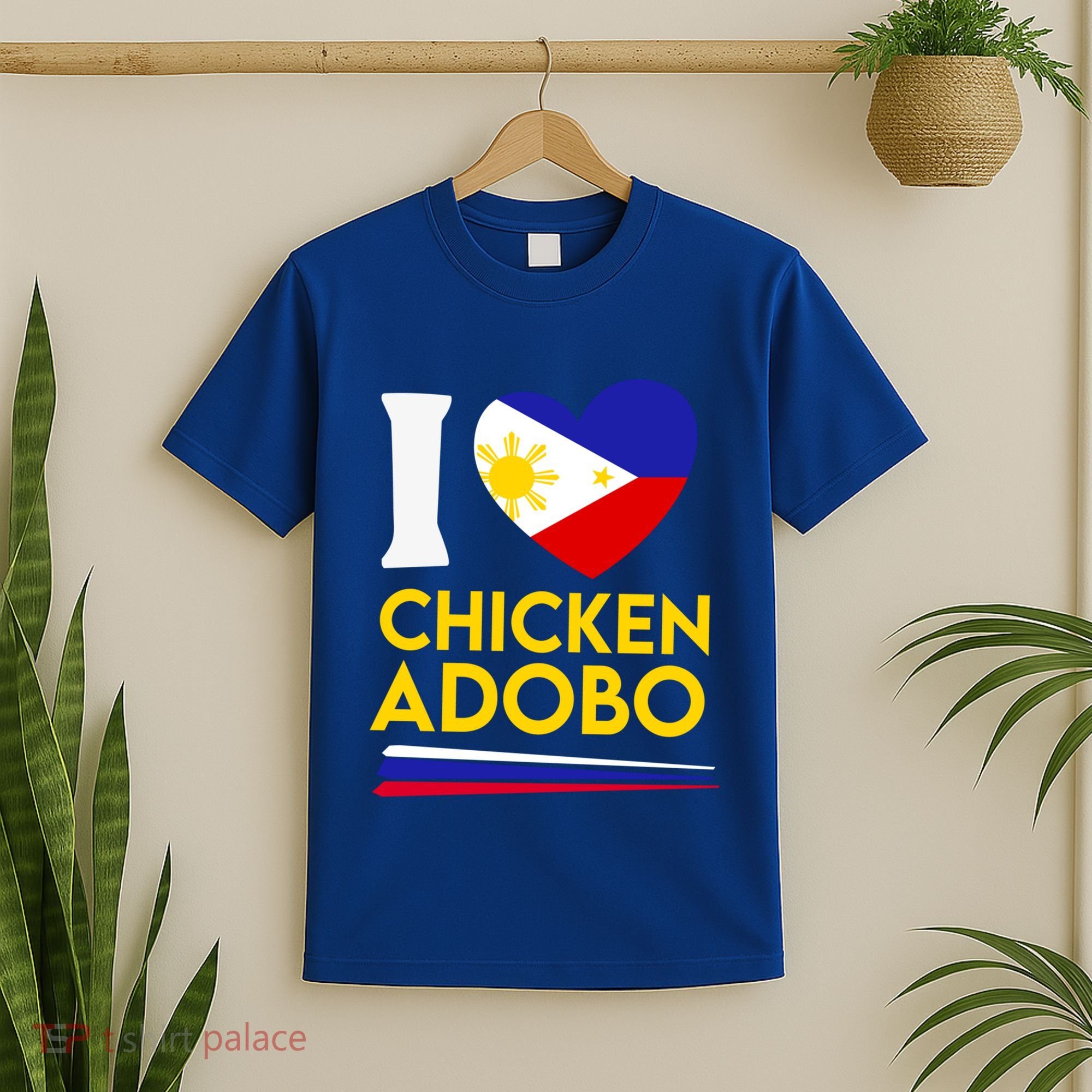 I Love Chicken Adobo Filipino Food Flag Map Pride Cute Gift T-Shirt