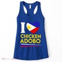 I Love Chicken Adobo Filipino Food Flag Map Pride Cute Gift Women's Tank Top thumb 0