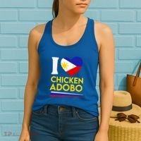 I Love Chicken Adobo Filipino Food Flag Map Pride Cute Gift Women's Tank Top thumb 2