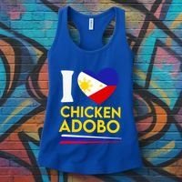 I Love Chicken Adobo Filipino Food Flag Map Pride Cute Gift Women's Tank Top thumb 3