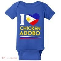 I Love Chicken Adobo Filipino Food Flag Map Pride Cute Gift Baby Bodysuit thumb 0