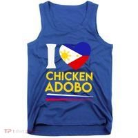 I Love Chicken Adobo Filipino Food Flag Map Pride Cute Gift Tank Top thumb 0