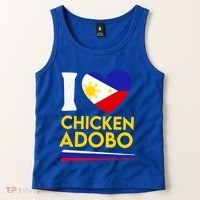 I Love Chicken Adobo Filipino Food Flag Map Pride Cute Gift Tank Top thumb 2
