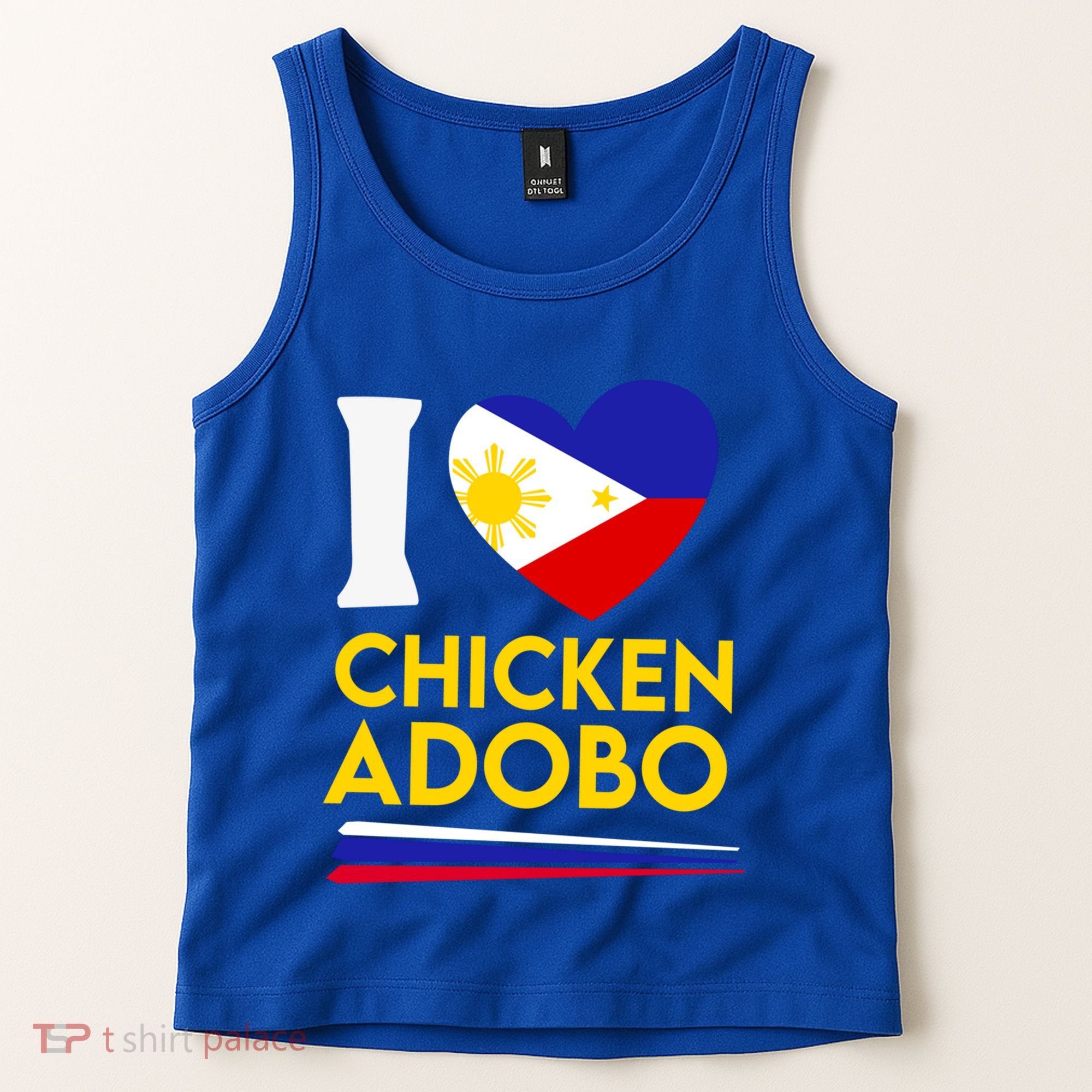I Love Chicken Adobo Filipino Food Flag Map Pride Cute Gift Tank Top