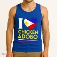 I Love Chicken Adobo Filipino Food Flag Map Pride Cute Gift Tank Top thumb 3