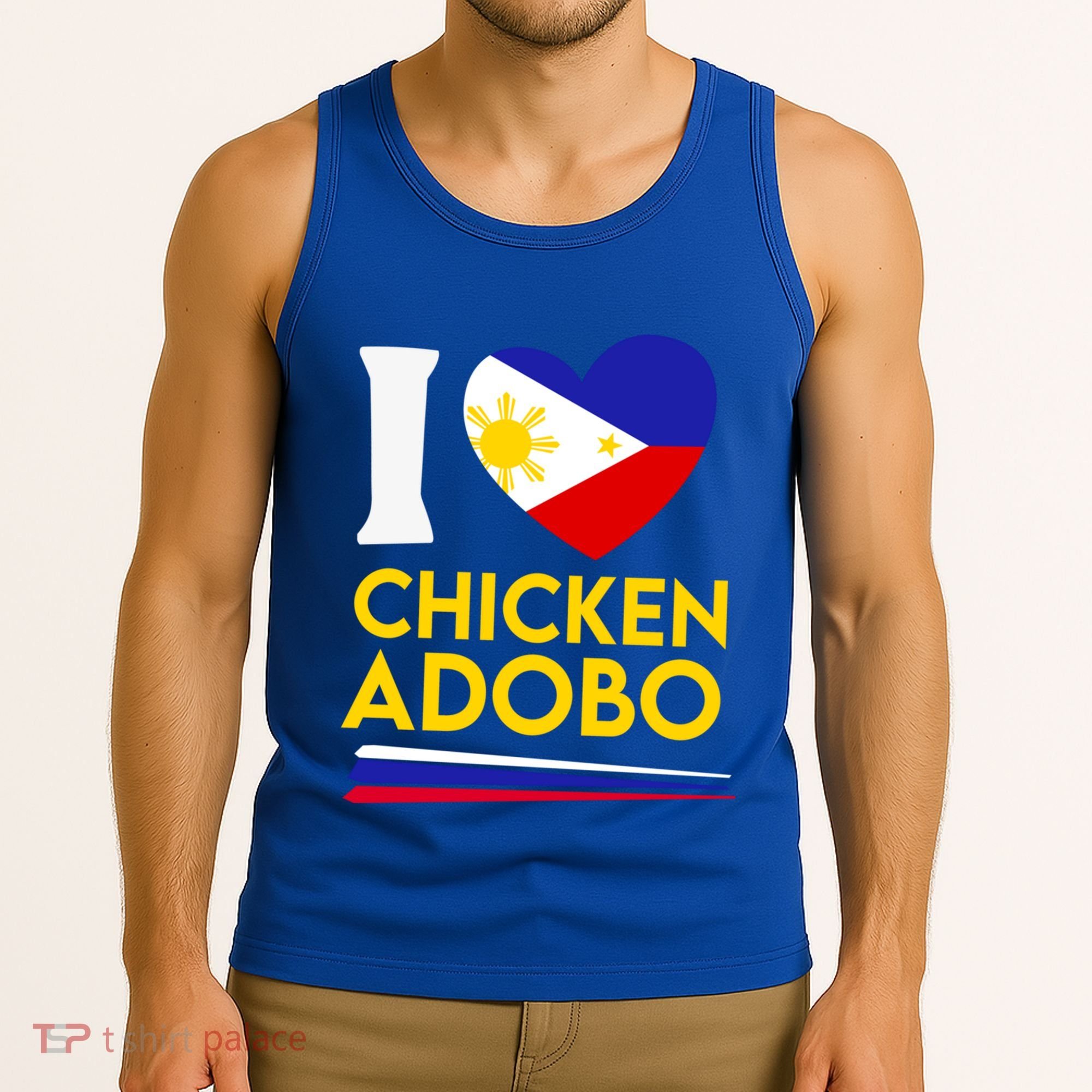 I Love Chicken Adobo Filipino Food Flag Map Pride Cute Gift Tank Top