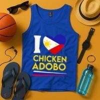 I Love Chicken Adobo Filipino Food Flag Map Pride Cute Gift Tank Top thumb 4