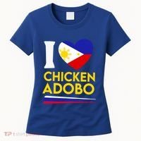 I Love Chicken Adobo Filipino Food Flag Map Pride Cute Gift Women's T-Shirt thumb 0