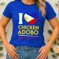 I Love Chicken Adobo Filipino Food Flag Map Pride Cute Gift Women's T-Shirt thumb 2