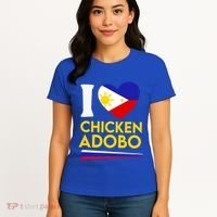I Love Chicken Adobo Filipino Food Flag Map Pride Cute Gift Women's T-Shirt thumb 4