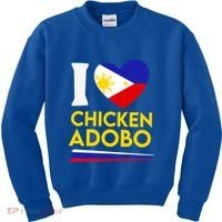 I Love Chicken Adobo Filipino Food Flag Map Pride Cute Gift Kids Sweatshirt thumb 0