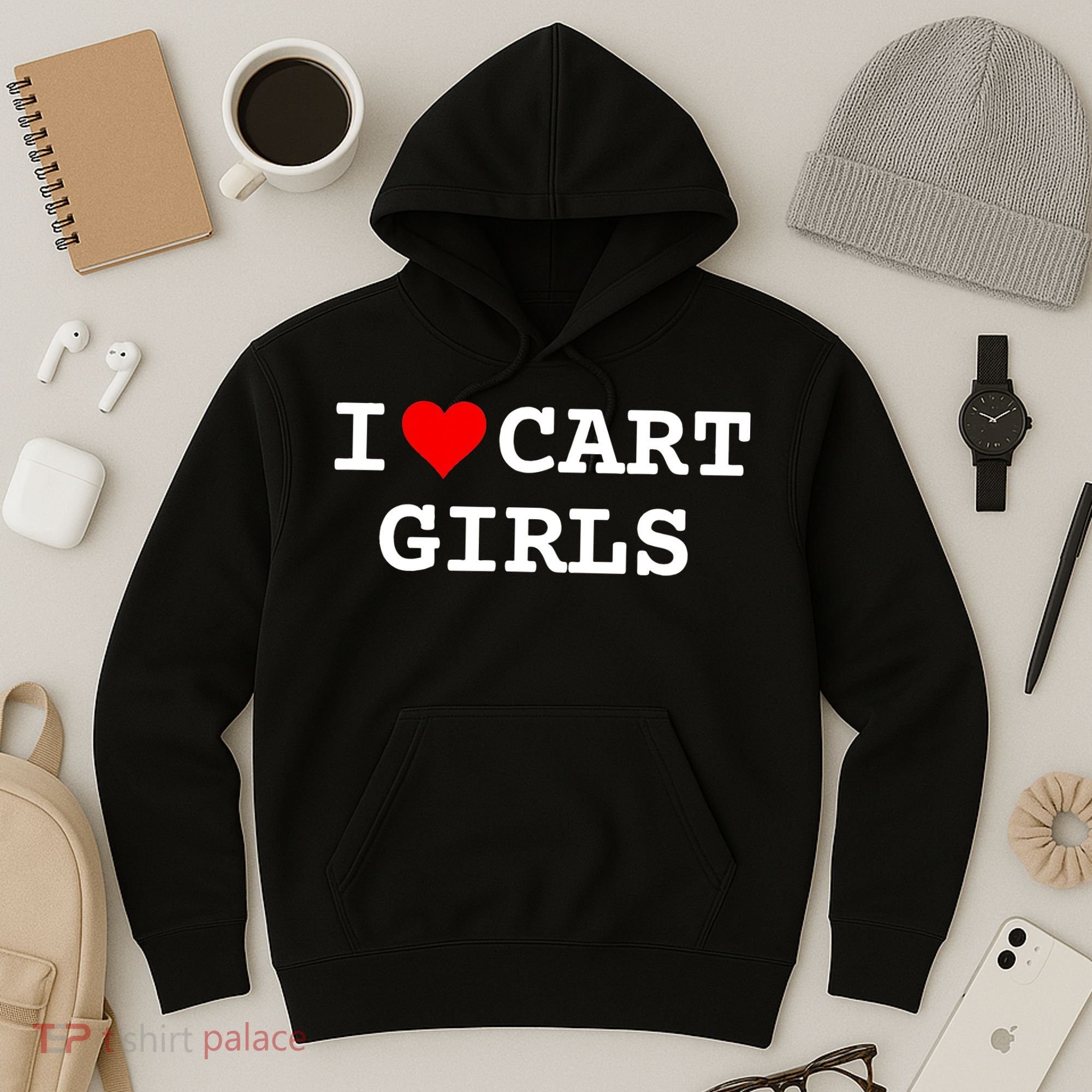I Love Cart Golf Funny player golf lovers Hoodie