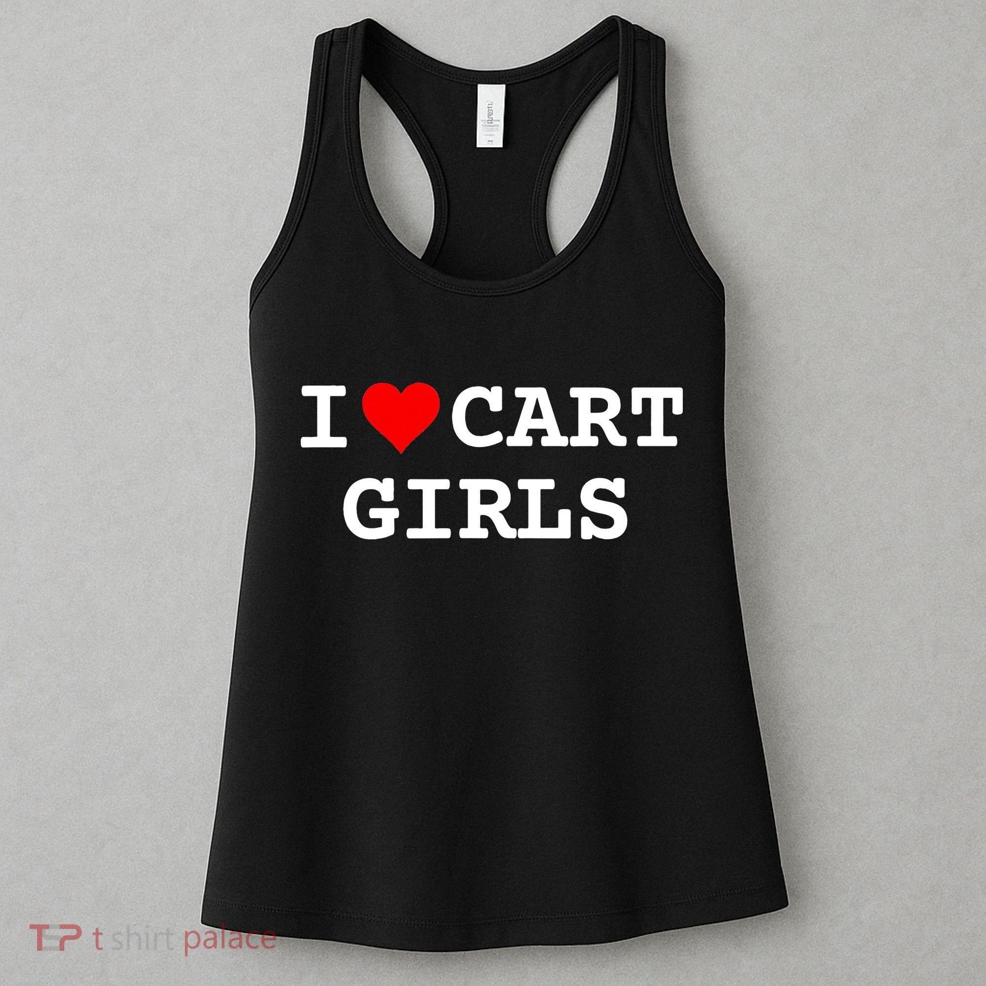 I Love Cart Golf Funny player golf lovers Women's Tank Top