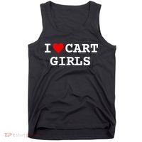 I Love Cart Golf Funny player golf lovers Tank Top thumb 0