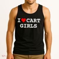 I Love Cart Golf Funny player golf lovers Tank Top thumb 3