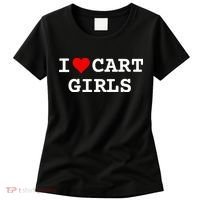 I Love Cart Golf Funny player golf lovers Women's T-Shirt thumb 0