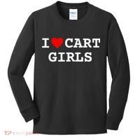 I Love Cart Golf Funny player golf lovers Kids Long Sleeve Shirt thumb 0