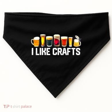 I Like Craft Beer Microbrew Hops Funny Dad M.e.n USA-Made Doggie Bandana
