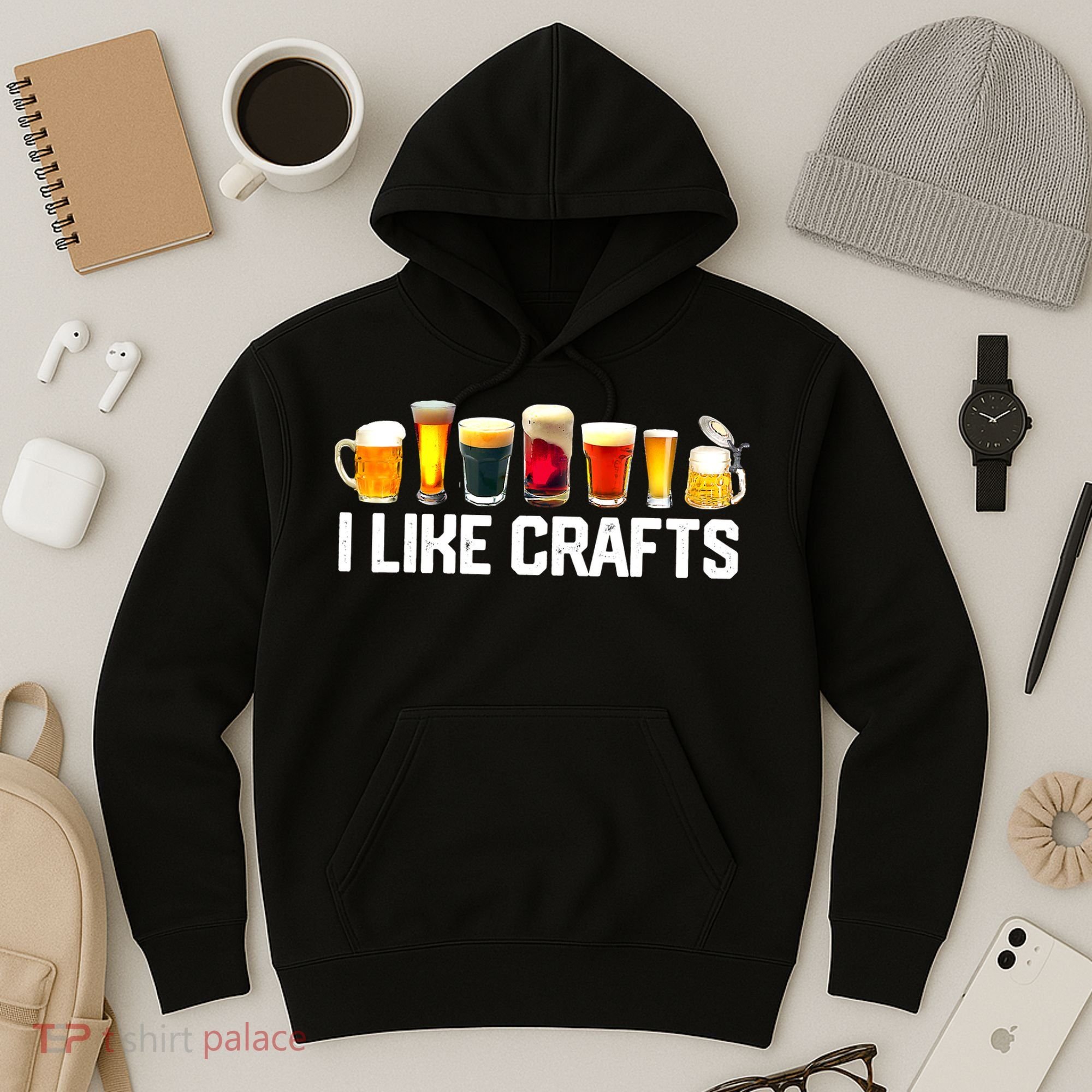 I Like Craft Beer Microbrew Hops Funny Dad M.e.n Hoodie