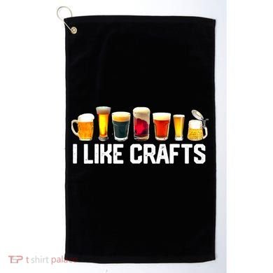 I Like Craft Beer Microbrew Hops Funny Dad M.e.n Golf Towel