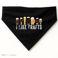 I Like Crafts Beer Brewer Home Brewing Making Drinking Dad USA-Made Doggie Bandana thumb 0