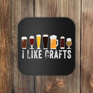 I Like Crafts Beer Brewer Home Brewing Making Drinking Dad Coaster