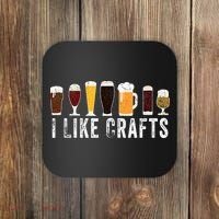 I Like Crafts Beer Brewer Home Brewing Making Drinking Dad Coaster thumb 0
