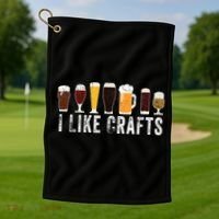 I Like Crafts Beer Brewer Home Brewing Making Drinking Dad Golf Towel thumb 1