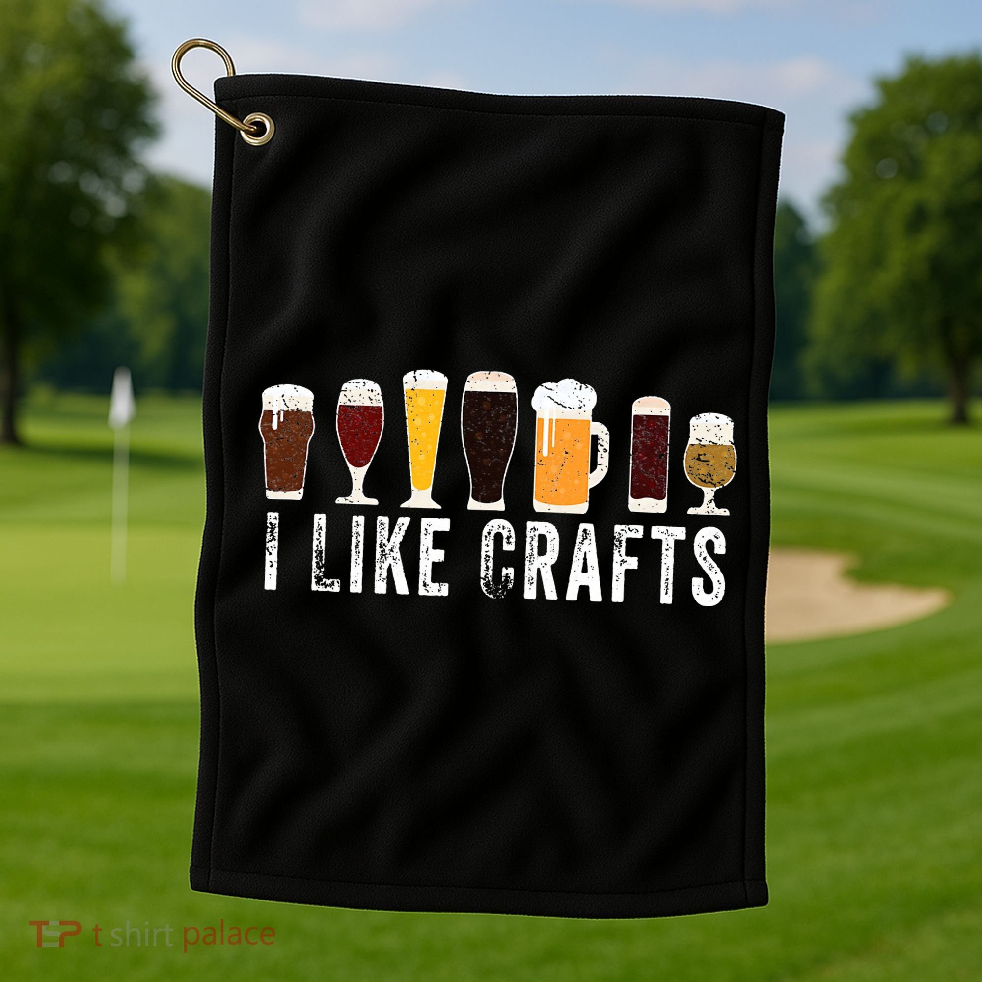 I Like Crafts Beer Brewer Home Brewing Making Drinking Dad Golf Towel