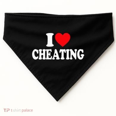 I Love Cheating I Heart Cheating USA-Made Doggie Bandana