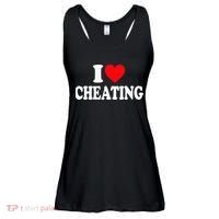 I Love Cheating I Heart Cheating Ladies Essential Flowy Tank thumb 0