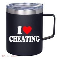 I Love Cheating I Heart Cheating 12oz Stainless Steel Coffee Mug thumb 0