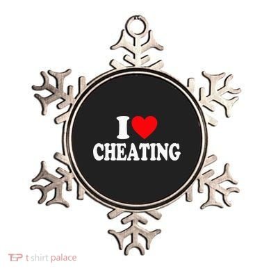 I Love Cheating I Heart Cheating Ornament
