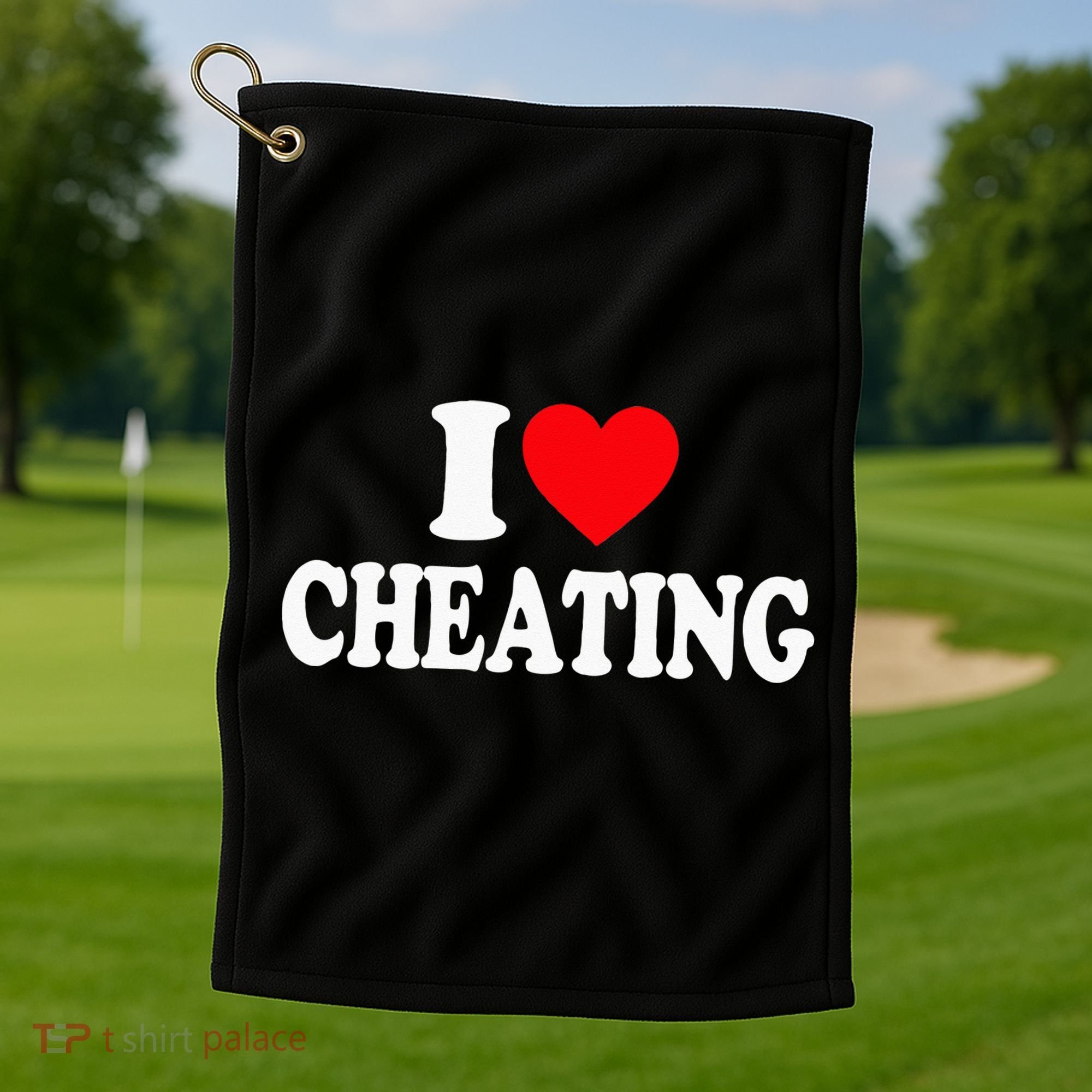 I Love Cheating I Heart Cheating Golf Towel