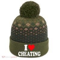 I Love Cheating I Heart Cheating The Baniff Cuffed Pom Beanie thumb 0