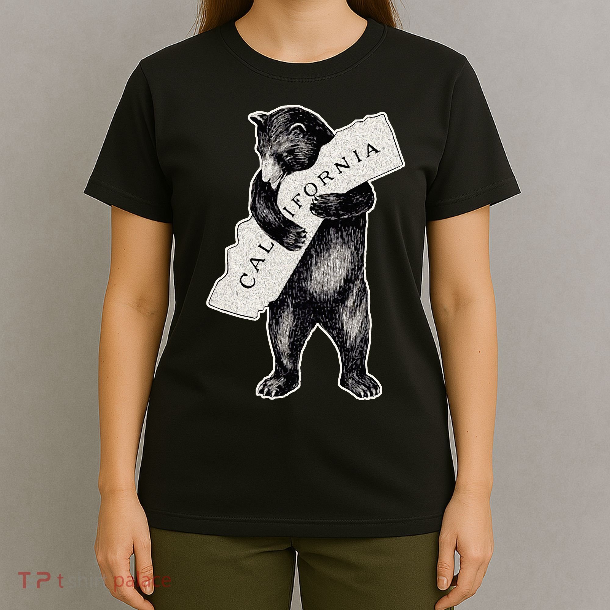 I Love California Artretro Vintage Cali Pride Bear T-Shirt