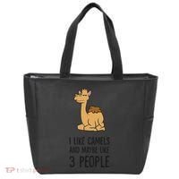 I Like Camels And Maybe Like 3 People Funny Camel Tote Bag thumb 0