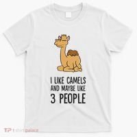 I Like Camels And Maybe Like 3 People Funny Camel T-Shirt thumb 0