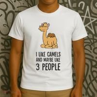 I Like Camels And Maybe Like 3 People Funny Camel T-Shirt thumb 3