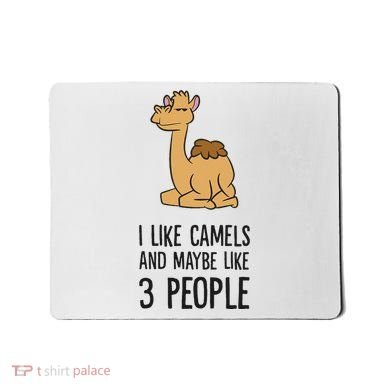I Like Camels And Maybe Like 3 People Funny Camel Mousepad