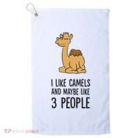 I Like Camels And Maybe Like 3 People Funny Camel Golf Towel thumb 0
