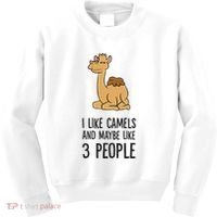 I Like Camels And Maybe Like 3 People Funny Camel Kids Sweatshirt thumb 0